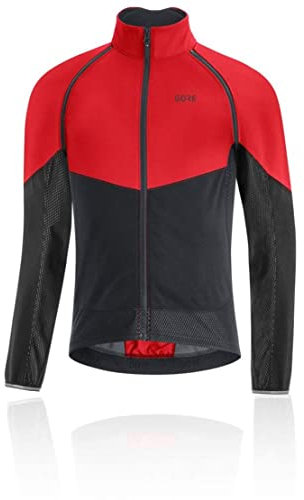 GORE WEAR Herren Fahrrad-Jacke Phantom, GORE-TEX INFINIUM, S, Rot/Schwarz