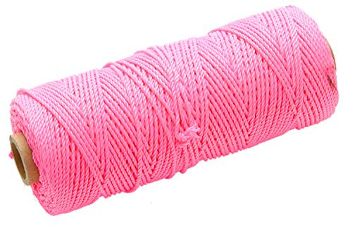 Faithfull FAIBLHVP Hi-Vis Pink Braided Nylon Brick Line String 100M (330ft) Breaking Strength 26.4kg