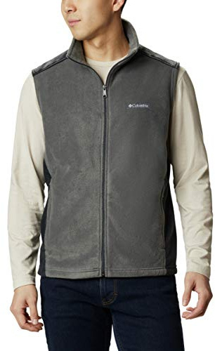 Columbia Men's Steens Mountain Vest, Grill/Black, Small