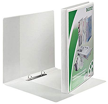 Leitz Ringbuch Präsentation (mit Taschen, A4, PP, 2 Ringe, 16 mm) weiss