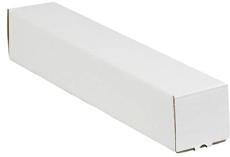 AVIDITI Long Cardboard Boxes, 30L x 3W x 3H, Pack of 25 | Poster Tube for Mailing and Storage of Blueprints, Artwork, Crafts, Long Art Holder, 30 inches