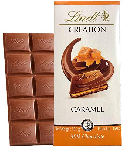 Lindt Chocolat au lait extra fin fourré et son coulis de caramel - La tablette de 150g