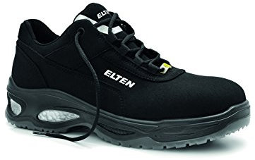 ELTEN Sicherheitsschuhe Milow Low ESD S2, Damen und Herren, Textil, Kunststoffkappe (Leichter als Stahlkappe), leicht, klassisch 42, Schwarz