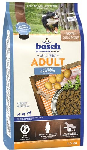 bosch HPC Adult con Pesce e Patate | Cibo secco per cani adulti di tutte le razze | 1 x 1000 g