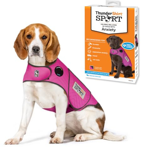 ThunderShirt for Dogs, Medium, Fuchsia Sport - Dog Anxiety Relief Calming Vest