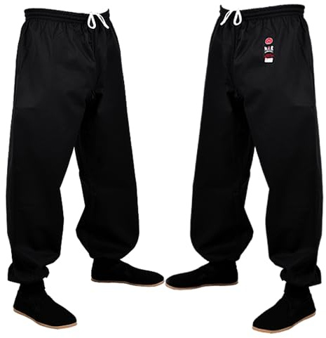 MAR | Kung Fu Trousers, Kung Fu Pants, Tai Chi Pants Men, Tai Chi Trousers; Kung Fu Suit, Kung Fu Uniform - Unisex Polycotton 8oz Medium-Weight Fabric (3/160)