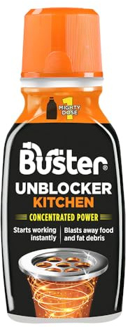 Buster Kitchen Plughole Unblocker, 150g | Fast-Acting Sink Unblocker, Dissolves Fat, Food & Debris, Drain Cleaner for Kitchen Sink Pipes