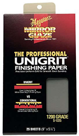 Meguiar's S1225 Mirror Glaze 12 Grit Unigrit Finishing Paper - 25 Sheets