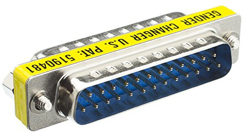 CableWholesale Serial Mini Gender Changer/Coupler, DB25 Male to DB25 Male