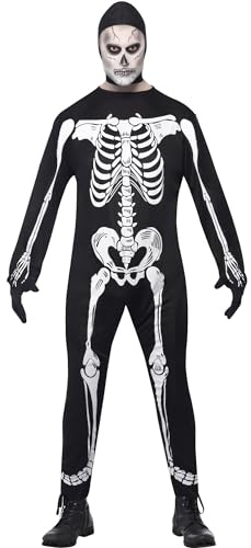 Smiffy's Skeleton Costume Jumpsuit Gloves Large