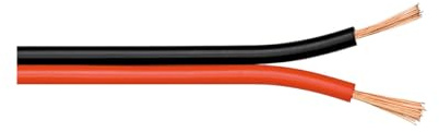 Goobay 15023 Lautsprecherkabel 2x1,5 mm² CCA Litze / Boxenkabel Audio Kabel Meterware / Speaker Cable Litzenkabel Audiokabel / Subwoofer Kabel / Rot Schwarz / 100m