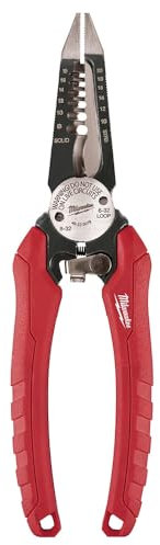 Milwaukee 48-22-3079 6-In-One Combination Wire Stripping and Reaming Pliers for Electricians