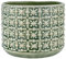 Nordring Retro Übertopf Vintage Pflanztopf für Zimmerplanzen, Sukkulenten Blumentopf Cross S (10 cm ø), grün, Keramik