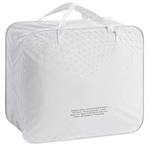 Purpura Home - Edredon Nordico Cama 150 de Pluma y Plumón de Pato y Oca para Invierno Algodón. Compatible con Funda Nordica. Gramaje 535 g/m2. Cama 150 cm (240x220). Mod. 1000 Color Blanco
