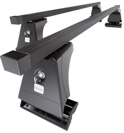 Mossa - Stahl-Dachträger kompatibel mit BMW 5er G30 Limousine (2017-2023) - schwarz Dachträger Dachgepäckträger - Montagepunkte