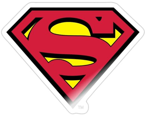 Spreadshirt DC Comics Superman Logo Original Karneval Sticker Aufkleber, 10 x 10 cm, Weiß glänzend