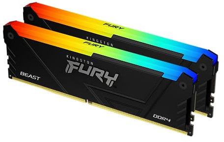 Kingston FURY Beast RGB 32GB 3600MT/s DDR4 CL18 DIMM (Kit mit 2) PC Arbeitsspeicher KF436C18BB2AK2/32