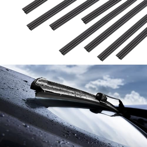 8 Stk 80cm Scheibenwischer Gummi, Universal Auto Wischergummi Scheibenwischer, Ersatz Gummi Scheibenwischer, Einstellbar Scheibenwischer kompatibel mit alle scheibenwischer schneider