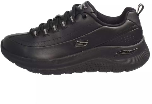 Skechers Baskets Arch Fit 2.0 Star Bound pour Femme, Garniture en Cuir Noir Bronze, 38 EU