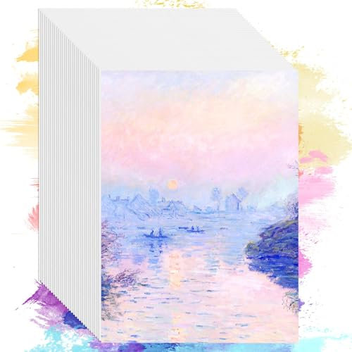 Semazz Watercolor Aquarellpapier Bulk,25 Blatt Aquarell Papier A4 Aquarelle Kunstpapier 160 GSM Aquarellblock Dickes Weiß Zeichenpapier Büttenpapier für Studenten Wasserfarben Künstler Zeichnung