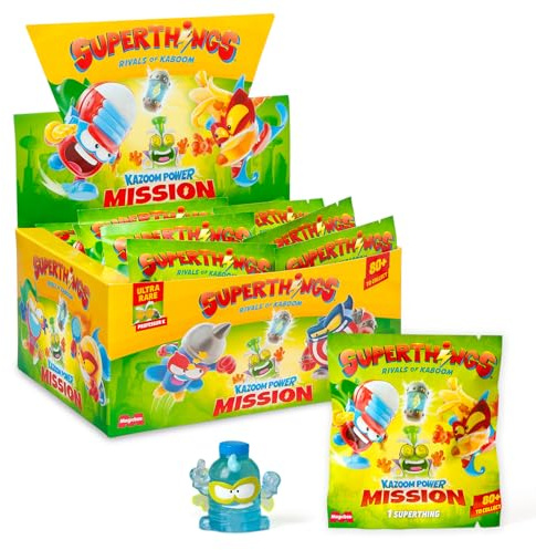 SUPERTHINGS KAZOOM Power Mission – One Pack, låda med 25 kuvert med samlarfigurer. Varje kuvert innehåller 1 SuperThings överraskning och 1 checklista
