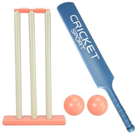 Set de cricket infantil 4pcs/set Kit de cricket tocones de cricket, 2 bolas Juego de interacción infantil matriz para niños Setas de cricket de 3+ Cricket, kit de cricket, juego de cricket.
