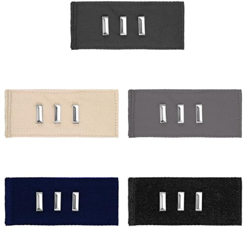 Yuomeaz 5 stycken förlängningsbyxor, justerbar byxknopp, förlängning med metallkrok, byxknappar för jeans, kjolar, mammabyxor, män och kvinnor