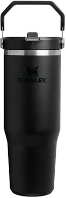 Stanley 1913 Flip Straw Tumbler 1.0 Gourde Avec Paille 0.89L - Froid Pendant 12 Heures - Gourde Isotherme - Sans BPA - Thermos Facile à Transporter - Va au Lave-Vaisselle - Black 2.0