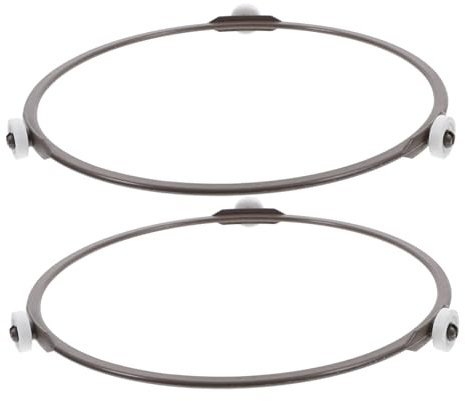 ULTECHNOVO 2pcs Microwave Turntable Plate Rack Replacement with Plastic Wheel, Sturdy Support for Oven Tray, Maintain and Fix Old Microwave Parts