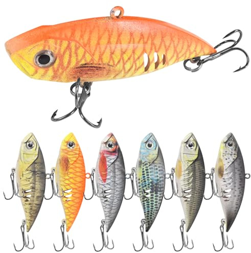L PATTERN Wobbler Señuelo de pesca 10,5 g 6,5 cm flotante Minnow cebo para trucha, perca, lucio, cebo artificial – Ultra Light Crankbait Jerkbait (6 colores)