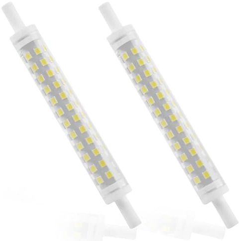 Brightora R7S LED Bulb 118mm, 9W Dimmable J118 Double Ended Linear Bulb, 6500K Cool White, R7S Halogen Replacement for Floor Lamp, Uplighter, Floodlight and Security Light, 2 Pack