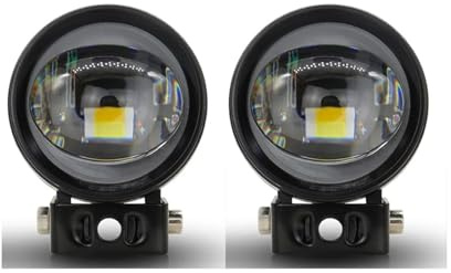 Nqimgv Lens Led Lights Motorcycle Headlight Auxiliary Spotlight White Yellow 2 Inch Driving Fog Lamp 4x4 For OffRoad Scooter Motorbike Motorcycle Headlight