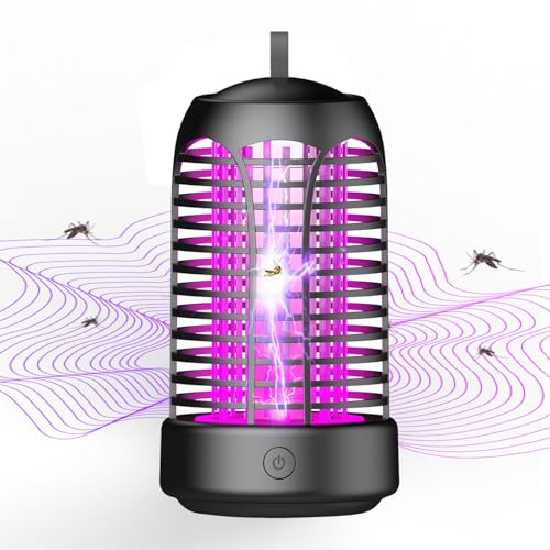 Lampada Antizanzare Elettrica, Zanzariera UV 365nm, Uccelli Insetti Portatile, Silenziosa e Sicura per Interno ed Esterno, Casa, Camera da Letto, Giardino, Campeggio, Terrazzo