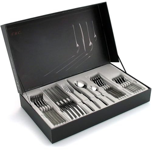 Juego de cubiertos en acero inoxidable (24 piezas) Trento, 6 cucharas, 6 tenedores, 6 cuchillos, 6 cucharas de postre