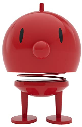 Hoptimist Bumble, wobble figur, skandinavisk dekoration för vardagsrum, skrivbord, kontor, hall, badrum, modern & skandinavisk, bra present, 15 x 15 x 24 cm, X-Large, röd
