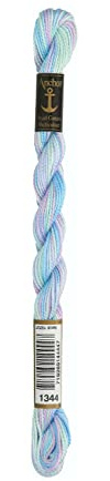 ANCHOR Pearl Yarn Multicolor, Thickness: 5, Packaging: 5G, Running Length: 21M 1344 Embroidery Threads