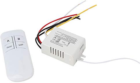 Wireless Remote Control Switch 2 Way ON OFF 220V Wall Mount Receiver Lighting Control Power Supply Switching