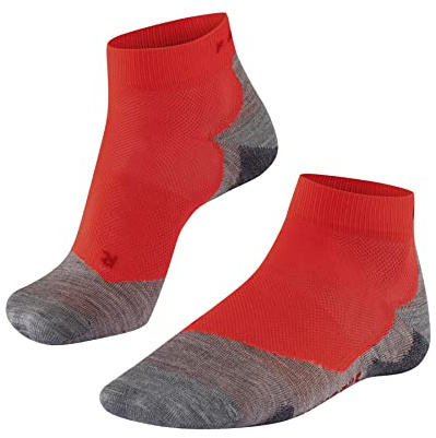 FALKE Herren Laufsocken RU5 Race Short M Sso Funktionsmaterial antiblasen 1 Paar, Rot Neon Red 8584, 44-45