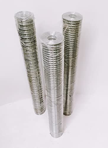 F&G Supplies 90cm (3ft) tall x 6m long 12.5mm square (1/2 inch x 1/2 inch) Galvanised aviary welded wire mesh