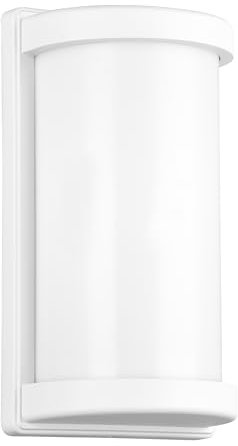 Reality Lampada da parete per esterni Puelo R21186131, alluminio pressofuso bianco opaco, paralume plastica bianco, escl. 1x E27