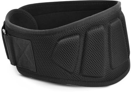Cinturon Lumbar Gimnasio, S-XL, Cinturón Entrenamiento Ajustable, Cinturon Halterofilia con Curvado Doble Acolchado, Cinturon Levantamiento Hombre Mujer Soporte Espalda,Cinturones Musculación Gym (M)