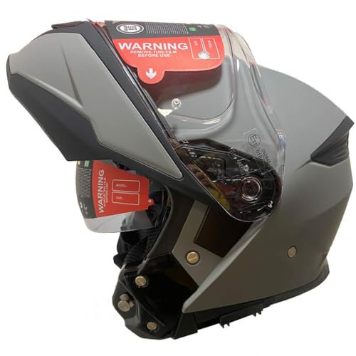 Casco de Moto Modular SMK Gullwing Abatible con Visor Solar Gris Mate - Homologado P/J ECE 22.06 - Designed (M)
