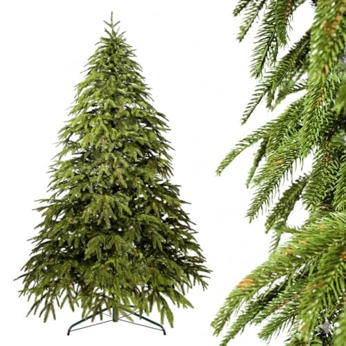 Evergreen Tree® Konstgjord julgran, 150 cm – 100 % formgjuten julgran med naturträstativ, tillverkad i EU – naturtroget utseende, julgran, konstgjord julgran