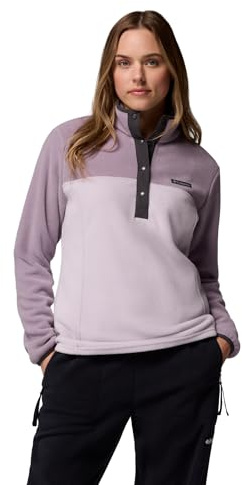 Columbia Benton Springs 1/2 Snap Pull Over 2, Pull Over in pile Donna, Perla Di Lavanda, Viola Scisto, Squalo, L