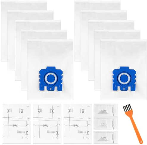 10 Pcs para Miele Bolsas Aspiradora Universal, Bolsas Aspiradora para Miele HyClean Pure GN Classic C1 Complete C2 C3 S2 S5 S8 + 3 Filtros de Motor, 3 Filtros de Escape, Repuestos 9917730 12421130