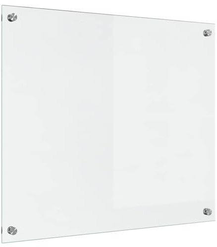 vidaXL Küchenrückwand Transparent 70 x 60 cm Gehärtetes Glas, Moderner, stabiler Küchenoberflächen-Style: Hitzebeständige Glasrückwand für coole Upgrades und modernen Flair