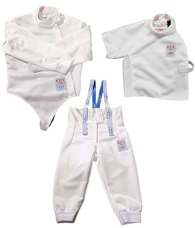 450N Fäktningsdräkt, Punkteringssäkert 3-delat Set, Unisex, Fäktningsutrustning för Floret, Värja och Sabel, Högerhänt(48#)