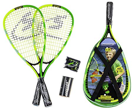 Speedminton Junior Set - Original Speed ​​Badminton/crossminton Children's Set Includes 2 Kids Rackets, 2 Fun Speeder and Bag. (SM01-SJR-10)