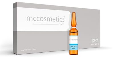 MCCosmetics NY | Prof. Four VIT. B | Pyridoxine (VIT. B6), Thiamine HCL (VIT. B1), Folic Acid (VIT. B9) Niacinamide (VIT. B3), Cyanocobalamin (VIT. B12) | 10 x 5ml ampoules | Made in Spain