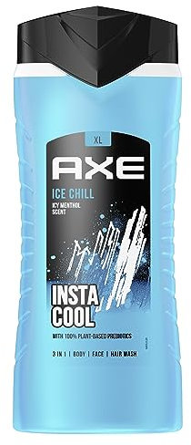 Axe 3-in-1 Duschgel & Shampoo Ice Chill XL für Körper, Gesicht und Haar verleiht einen spektakulären Duft unter der Dusche 400 ml